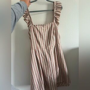 Pink, brown and beige striped dress. Brand new, never worn. From SHEIN. Size 2XL